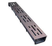 Kit di scarico per trincea in acciaio inox, 50 x 7,5 x 4 cm, ideale per cortili esterni, vialetti, bagni e cucine - Sistema di drenaggio a canali poco profondi durevole per una gestione efficace