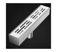 Kit di scarico per trincea in acciaio inox, resistente, rettangolare, con griglia per un efficace drenaggio esterno, marciapiede, parcheggio, patio, pavimento della terrazza, sistema di canalizzazione