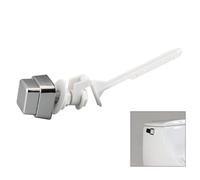 Kit di scarico per WC con pulsante laterale, maniglia di ricambio, meccanismo a molla in plastica per un risparmio idrico efficiente, adatto per la maggior parte dei serbatoi da bagno domestici e