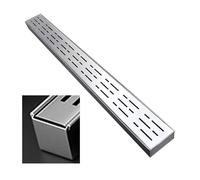 Kit di scarico personalizzato per trincea con uscita terminale, deviatore dell'acqua in acciaio inox, sistema di drenaggio a canale da 10 x 5 cm, per una gestione efficace dell'acqua