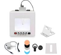 Kit di scatole luminose fotografiche per gioielli con giradischi a 360° - Installazione di studio fotografico per immagini di pietre preziose e gioielli, velocità e temperatura di colore regolabili