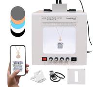 Kit di scatole luminose fotografiche per gioielli con giradischi regolabile, configurazione di studio fotografico premium per immagini mozzafiato, velocità personalizzabile e temperatura del colore
