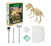 Kit di scavo di dinosauri - Gesso, scheletro armabile, dimensioni per bambini piccoli, giocattolo di scoperta | Kit educativo fossili con strumenti per imparare e decorare scaffali