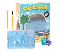 Kit di scavo di gemme per bambini, kit di scavo di gemme | Forma del tesoro scavare, scavare e rivelare pietre preziose, gioco di giochi di scavo