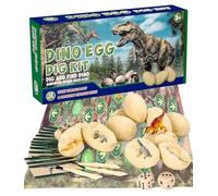 Kit di Scavo di Uova di Dinosauro 12 Pezzi,Scopri 12 Diversi Dinosauri,Set di Strumenti di scavo minerario,Regalo scientifico e giocattoli e gioco di 6-12 anni,Natale/Ringraziamento/Compleanno/Pasqua