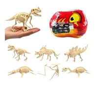 Kit Di Scavo Per Dinosauri - Strumento Per L'apprendimento Dello Scheletro, Set Di Fossili Di Animali Da 12 Cm Per L'educazione Scientifica, Oggetto In Gesso Rigido, Rivelazione Di Ossa Realistiche Co