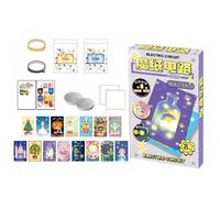 Kit di scienza per bambini - Set di circuiti elettrici,Biglietto di auguri giocattolo educativo, attività pratiche di apprendimento per bambini