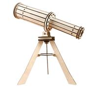 Kit di Scienze Fisiche - Telescopio in Legno Giocattoli Educativi Logici | Modello Scientifico da Assemblare | per Ragazze Ragazzi Insegnanti Scuola