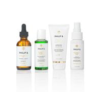 Kit di scoperta in 4 fasi Philip B. - Include shampoo alla menta e avocado, olio ringiovanente, spray tonificante districante e balsamo profondo