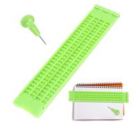 Kit di scrittura Braille - 4 Linee 28 Celle Strumento Di Pratica Per Ciechi - Kit Di Self-Learning Braille - Per Apprendisti Bambini Adolescenti Adulti Scuola Home Education Centri