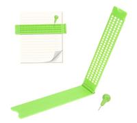 Kit di scrittura Braille con 4 righe e 28 celle, per imparare a usare l', per bambini, adolescenti, adulti, studenti, insegnanti, aula e l'allenamento a casa