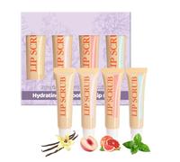 Kit di scrub per labbra - Set di trattamenti idratanti per labbra | Esfoliante delicato per labbra balsamo, idratante per labbra screpolate, ingredienti naturali, formato viaggio, trattamento