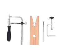 Kit di seghe per gioielli 3 in 1, telaio di con morsetto a V regolabile e 12 lame, kit di taglio per gioielli in metallo, legno e cera, strumento portatile per la creazione di
