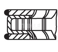 Kit Di Segmenti Pistone MAHLE 004 06 N0 Per MERCEDES-BENZ