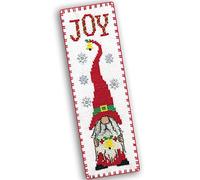 Kit di segnalibri per punto croce, motivo: Babbo Natale con gnomo di Babbo Natale