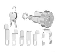 Kit di serratura di ricambio per cassetta postale per serratura armadio L1172C cilindro in lega di zinco con 2 chiavi set completo con linguette di bloccaggio e dado (1 set)
