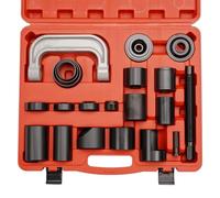 Kit di servizio giunto sferico for pressa sferica master da 21 pezzi Set di strumenti for la rimozione del giunto sferico superiore e inferiore Set di strumenti di installazione cassetta attrezzi