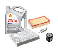 Kit Di Servizio Per VOLVO C30 1.8 2.0 Benzina 07-14 Olio Filtro Aria + Shell 5L