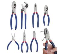 Kit di set di pinze - 7 pezzi per lavoro automobilistico - Pinze compatte antiscivolo progettate per uso domestico, officina, riparazione auto e costruzione 'aria