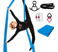 Kit di seta aerea per yoga e acrobazia, amaca in tessuto di nylon 40D, per tutti i livelli di abilità, 9/15/20 metri