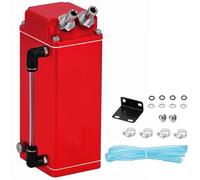 Kit di sfiato del serbatoio della tanica raccolta dell'olio forma quadrata per motore per auto Accessori per picchi carburante da corsa 0,5 litri(Red)