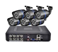 Kit Di Sicurezza Con Telecamera CCTV Da 5 MP 1080P Obiettivo HD 3,6 Mm, DVR 8/4 Canali, Impermeabile(2T,6PCS 1080P Cam)