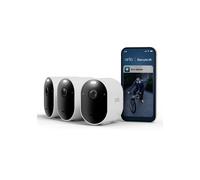 Kit di sicurezza esterno ARLO Pro 6 2K+ HDR con 3 telecamere Bianco, visione notturna a colori, rilevamento IA, tracciamento automatico 12x, angolo 160° - Nouvo