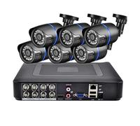 Kit di Sicurezza for Telecamera CCTV AHD 3,6 mm HD con Obiettivo Bullet, 5 MP 1080P, DVR 8/4 canali, Telecamera di Sicurezza Impermeabile(1T,6PCS 1080P Cam)