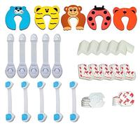 Kit di sicurezza per bambini - 5 fermaporta - 10 protezioni angolari in schiuma - 10 prese - 5 chiusure di sicurezza armadietti - 5 chiusure di sicurezza cassetti.