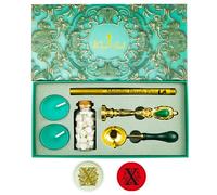 Kit di Sigillo con Cera Zifospy in Scatola Regalo - Disegno Elegante con la Lettera X, Ideale per Inviti di Matrimonio, Cartoline di Saluto, Sigillatura di Vini e Creazioni Artistiche per Feste