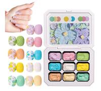 Kit Di Smalto In Gel - Immergiti In Gel Polacchi Set | Colori Glitter Pastello Kit Manicure | Glossy Matte Top Base Coat Gels Professional Nails Art Supplies Salon Home Multiple Uso Qu