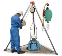 Kit di soccorso, Kit sistema di salvataggio con treppiede cintura sicurezza, verricello da 1800 libbre, staffa protezione anticaduta for pozzi/gallerie/fognature