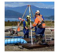 Kit di soccorso portatile di emergenza con treppiede, attrezzatura di sollevamento di sicurezza per spazi ristretti, dispositivo di salvataggio manuale con verricello e sistema di protezione