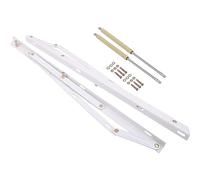 Kit di sollevamento di archiviazione, Meccanismo di sollevamento del letto, molla a gas idraulica, barra di supporto for letto, cerniere a molla, montaggio hardware di sollevamento pieghevole(White,12