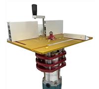 Kit di sollevamento router - Supporto da tavolo in alluminio per lavorazione del legno, sollevamento massimo 51 mm, fresatrice precisa e base per macchina per incisione, set di attrezzi fai da te.