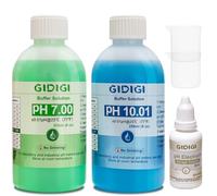 Kit di soluzioni di calibrazione per misuratore di pH, include pH 7,00, 10,01 e soluzione di protezione per elettrodi pH, soluzione pH 250 ml*2, soluzione di conservazione per sonda pH 30 ml*1