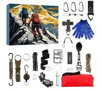 Kit di Sopravvivenza Calendario 'Avvento per Uomini - Calendario 'Avvento Con Attrezzi Essenziali Per Giovani - Set Completo Accessori Regalo Natale Per Papà Figlio Famiglia Marito Amici