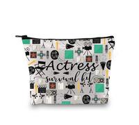 Kit di sopravvivenza per attrice, regalo per attrice, teatro, recitazione, sacchetto con cerniera, divertente borsa per il trucco per studenti di teatro, Borsa Attrice Eu, M, Per uso