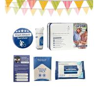 Kit di sopravvivenza per cuccioli, in viaggio, con salviette | Scatola, per viaggi, ufficio, feste e con gli amici