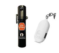 Kit di Sopravvivenza: spray anti-aggressione 20 ml e allarme di emergenza 130 dB - difesa personale anti-aggressione bianca - rafforza la tua sicurezza in tutta discrezione