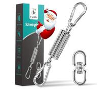 Kit di Sospensione a Molla per Amaca per Altalena, Molla di Sospensione a soffitto, Set di Altalena per Sedia Amaca con 2 Fibbie, Gancio Girevole a 360 °, Supporto del carico 250 kg