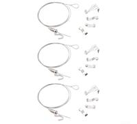 Kit di sospensione con cavo in acciaio inossidabile per appendere specchi e quadri regolabili in gallerie, uffici e spazi residenziali (2 m)