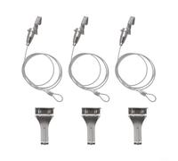 Kit di sospensione con cavo in acciaio inossidabile per appendere specchi e quadri regolabili in gallerie, uffici e spazi residenziali (1 m)