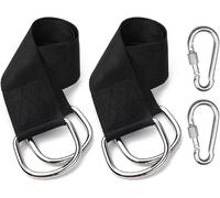 Kit di sospensione for sedia amaca resistente, ganci for soffitto, gancio for altalena, 2 set di cinghie di collegamento portatili for esterni con gancio in metallo, cinghie multiuso, estensione ultra