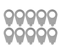 Kit di sostituzione del puntatore della manopola della campana della velocità del potenziometro della chitarra elettrica in metallo da 10 pezzi 8,4 mm (Argento)