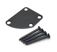 Kit Di Sostituzione Della Piastra Di Montaggio Posteriore Con Giunzione Semirotonda A Spalla Mancante Curva Per Chitarra Elettrica A 4 Fori Con Viti(Black)