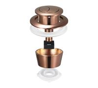 Kit di sostituzione dello sciacquone for WC 2 pezzi Valvole scarico for Raccordo for Doppio pulsante for serbatoio del Accessorio for valvola for risparmio idrico for bagno casa Pulsante(Rose Gold)