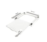 Meliconi Base Tower Kit di Sovrapposizione Universale per lavatrice e asciugatrice, Metallo, Bianco