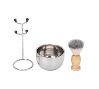 Kit di spazzola barba per ciotola in acciaio inossibile set di accoglienza per rasatura per salone di casa portatile