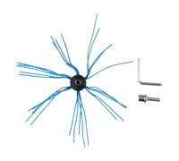 Kit di spazzole flessibili in nylon per canna fumaria con connettore mandrino e chiave inglese per una pulizia efficiente e antigraffio delle canne fumarie e acciaio inossidabile